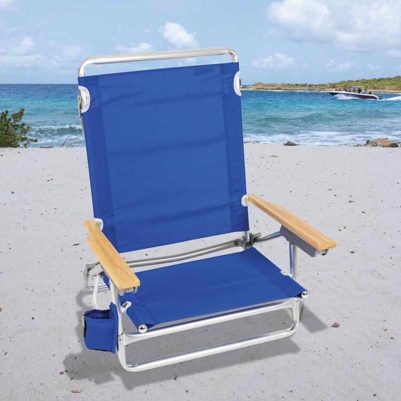 Rio Brands 5-Position Assorted Beach Chair, Pack of 4