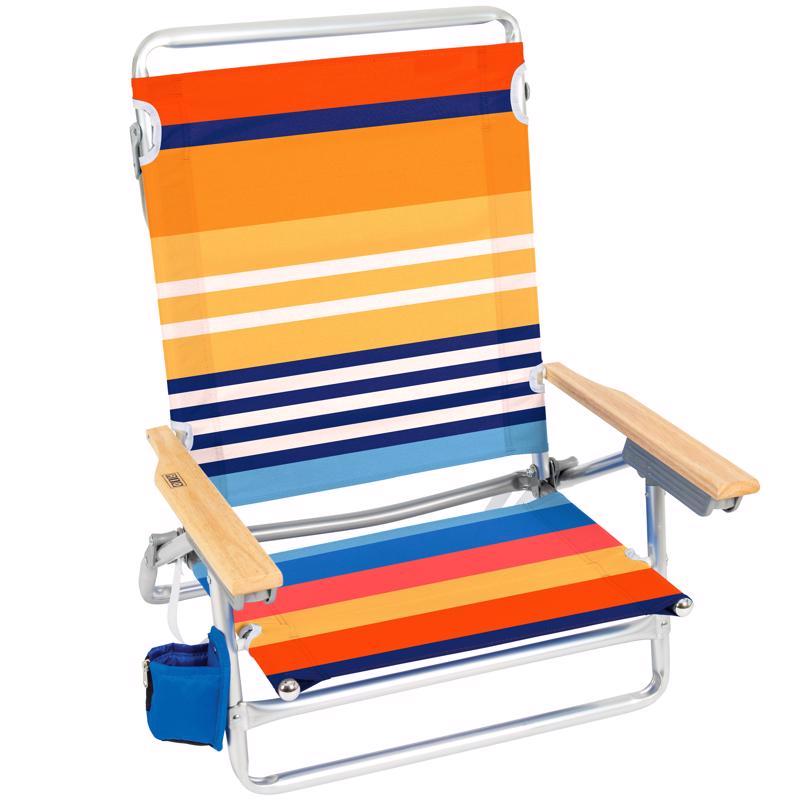 Rio Brands 5-Position Assorted Beach Chair, Pack of 4