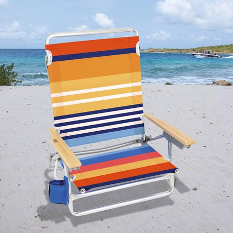 Rio Brands 5-Position Assorted Beach Chair, Pack of 4