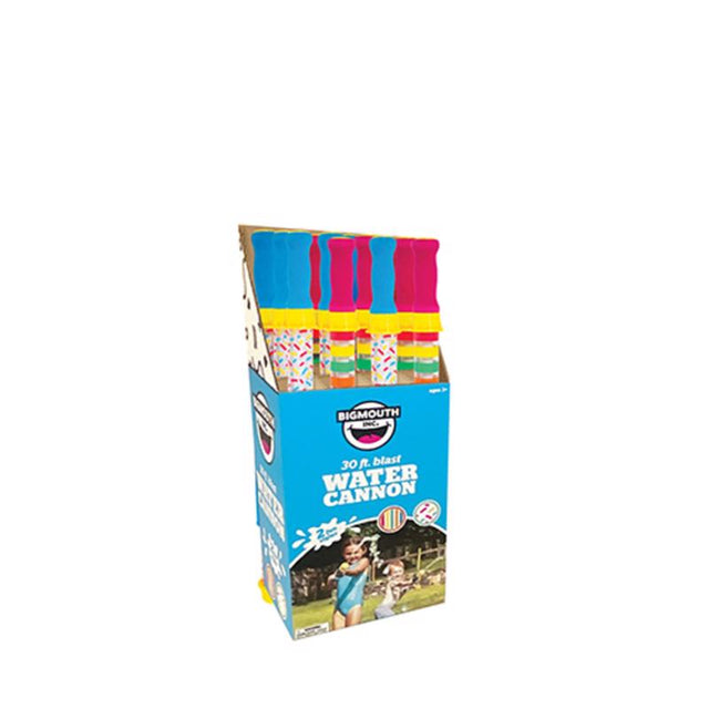 BigMouth Multicolored Plastic Cannon PDQ Water Gun, Pack of 12