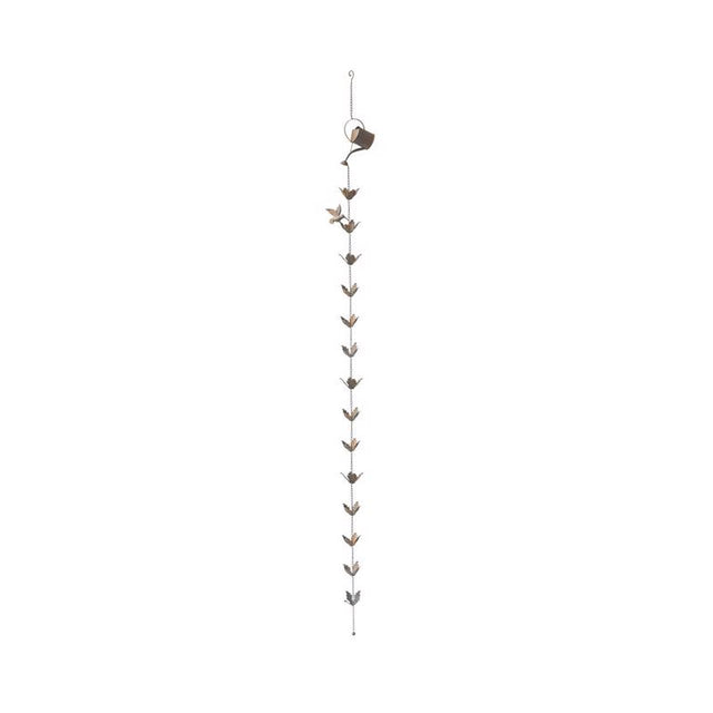 Alpine Bronze Metal 120 in. H X 6 in. L X 4 in. W Watering Can with Hummingbird and Flower Outdoor D