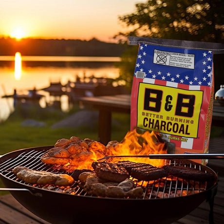B&B Charcoal All Natural Hickory and Oak Charcoal Briquettes 8.8 lb