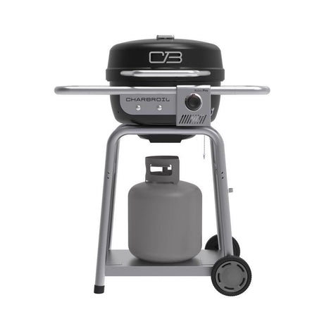 Charbroil Bistro Pro 1 Burner Charcoal/Liquid Propane Grill Black/Silver