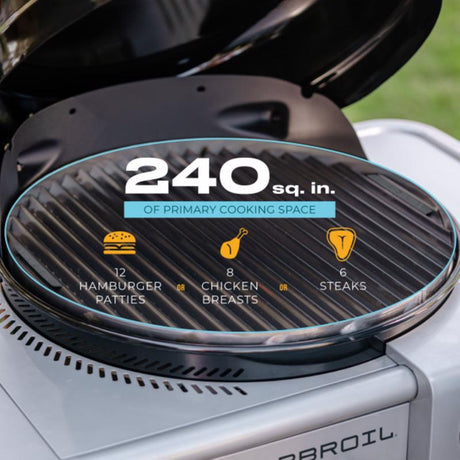 Charbroil Bistro Pro 1 Burner Charcoal/Liquid Propane Grill Black/Silver