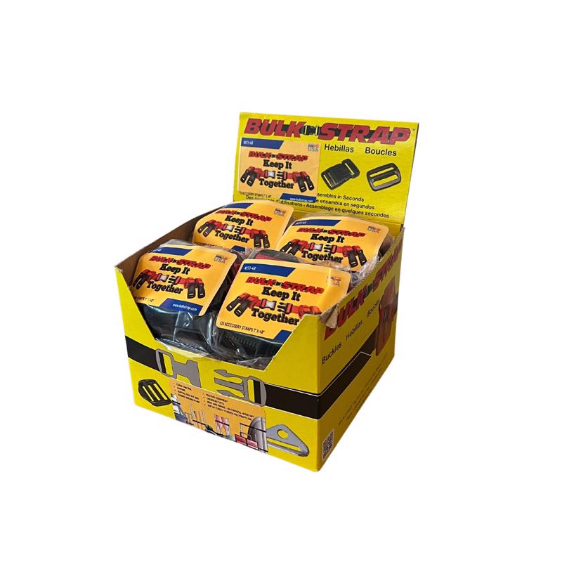 Bulk-Strap 1 in. W X 4 ft. L Black Utility Strap 175 lb 2 pk