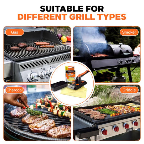 Q-Swiper Steam Clean Grill Cleaning Kit 3 pc, Pack of 6