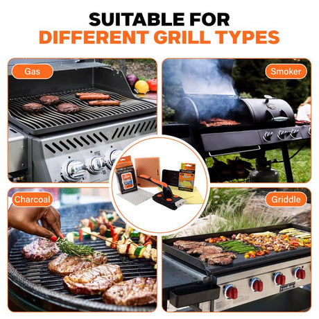 Q-Swiper Steam Clean Grill Cleaning Kit 6 pc, Pack of 6