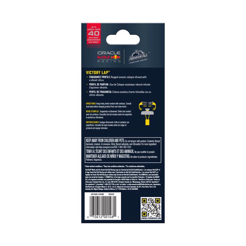 Armor All Podium Series Victory Lap Scent Air Freshener Solid 1 pk, Pack of 6
