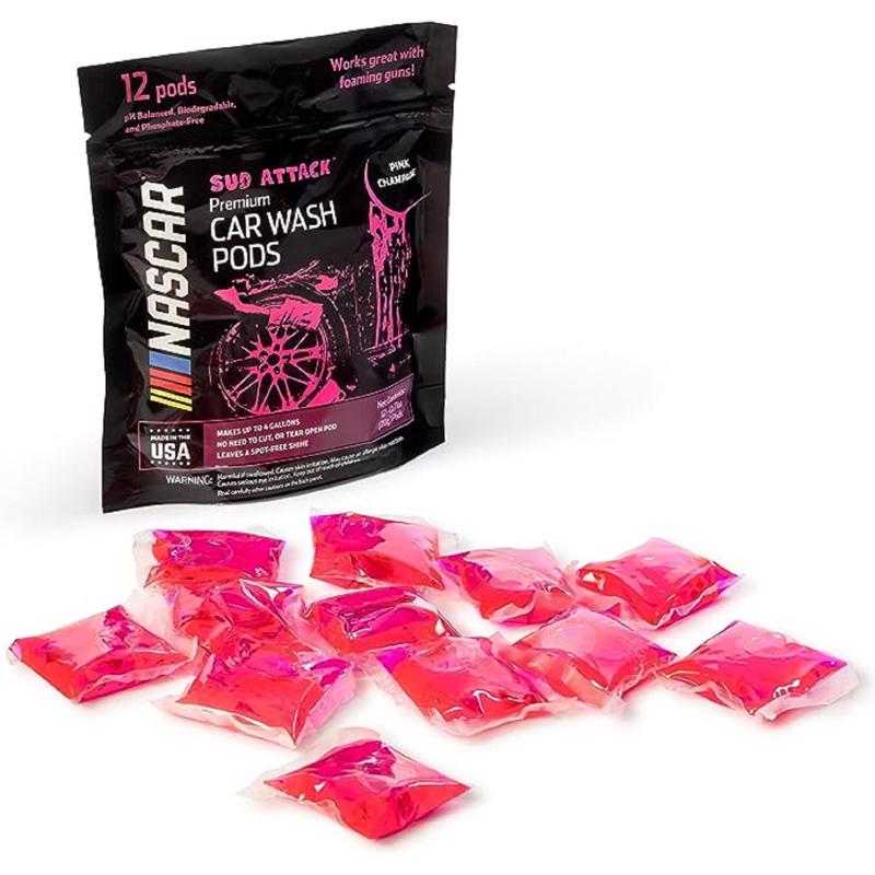 Nascar Sud Attack Concentrated Car Wash Pods 12 ct, Pack of 6