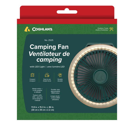 Coghlan's Green Tent Fan with Light .86 in. H X 11.8 in. W X 15.3 in. L 1 pk