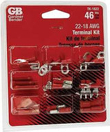 Gardner Bender TK-1822 Terminal Lug Kit, Includes: (10) Ring Terminals, (10) Spade Terminals, (10) Female Disconnects
