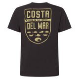 Costa M Short Sleeve Men's Crew Neck Black Species Shield Tee Shirt