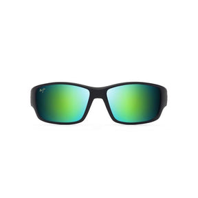 Maui Jim Local Kine Men's Black/Tran Green/Lt Trans Grey Frame Maui Green Lens Polarized Sunglasses