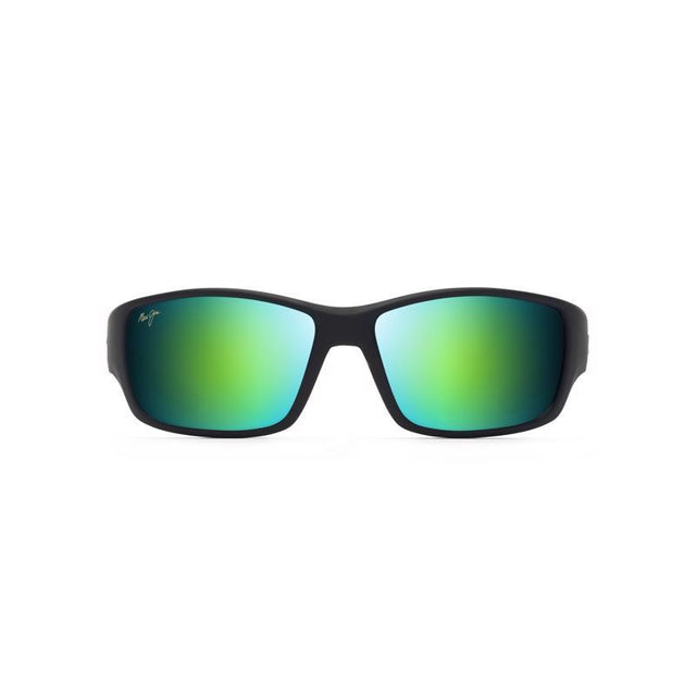 Maui Jim Local Kine Men's Black/Tran Green/Lt Trans Grey Frame Maui Green Lens Polarized Sunglasses