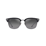 Maui Jim Kalaunu AF Unisex Shiny Black w/Dark Silver Frame Neutral Grey Lens Polarized Sunglasses