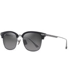 Maui Jim Kalaunu AF Unisex Shiny Black w/Dark Silver Frame Neutral Grey Lens Polarized Sunglasses