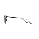 Maui Jim Kalaunu AF Unisex Shiny Black w/Dark Silver Frame Neutral Grey Lens Polarized Sunglasses