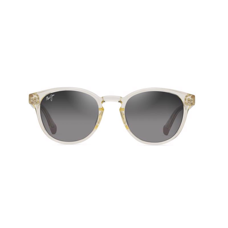 Maui Jim Hiehie Unisex Shiny Trans Yellow Frame Neutral Grey Lens Polarized Sunglasses