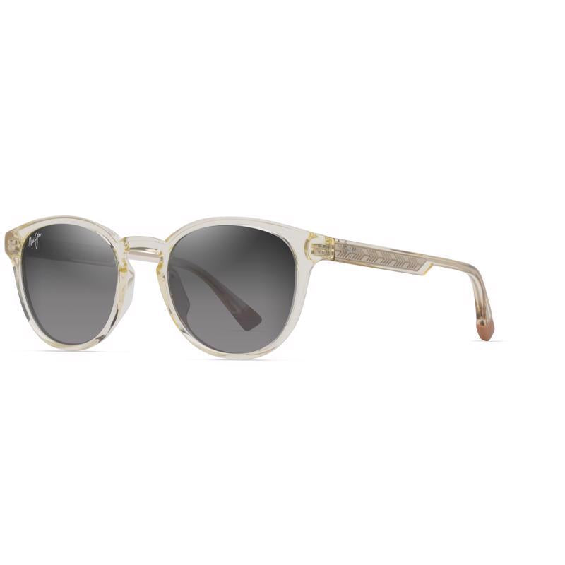Maui Jim Hiehie Unisex Shiny Trans Yellow Frame Neutral Grey Lens Polarized Sunglasses