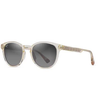 Maui Jim Hiehie Unisex Shiny Trans Yellow Frame Neutral Grey Lens Polarized Sunglasses