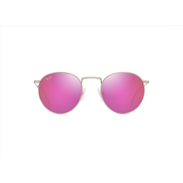 Maui Jim Pukaua Unisex Shiny Light Gold with Pink & Yellow Frame Maui Sunrise Lens Polarized Sunglas