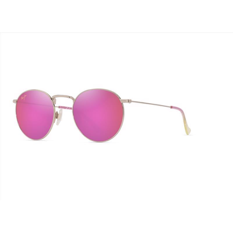 Maui Jim Pukaua Unisex Shiny Light Gold with Pink & Yellow Frame Maui Sunrise Lens Polarized Sunglas