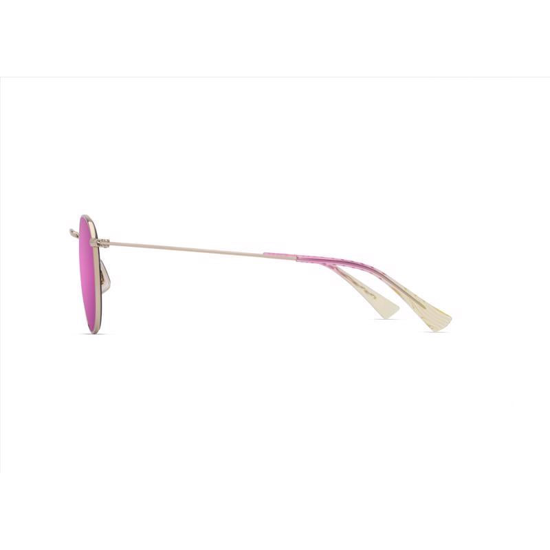 Maui Jim Pukaua Unisex Shiny Light Gold with Pink & Yellow Frame Maui Sunrise Lens Polarized Sunglas