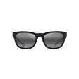 Maui Jim Kapii Unisex Matte Black Frame Neutral Gray Lens Polarized Sunglasses