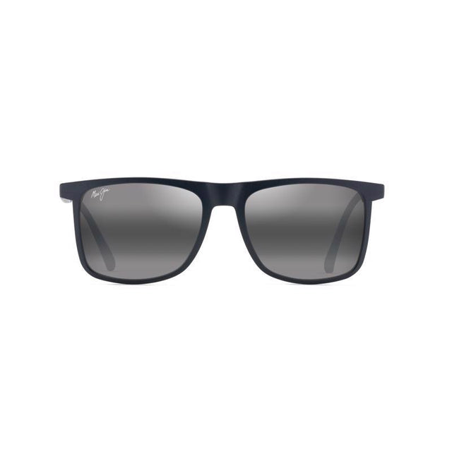 Maui Jim Makamae Unisex Matte Blue Frame Neutral Grey Lens Polarized Sunglasses