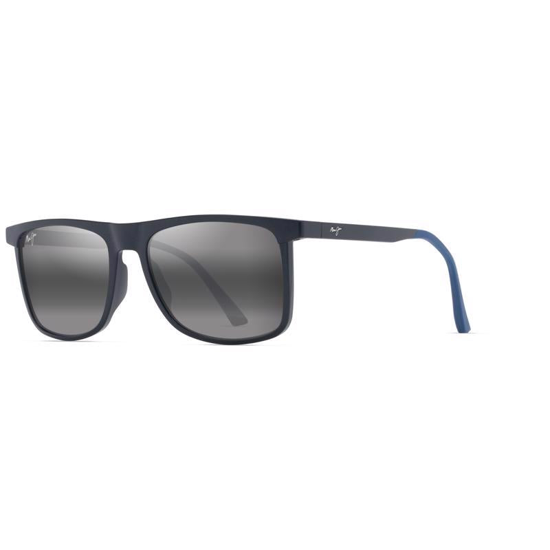 Maui Jim Makamae Unisex Matte Blue Frame Neutral Grey Lens Polarized Sunglasses