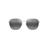 Maui Jim Olali AF Unisex Shiny Silver w/Black Frame Neutral Grey Lens Polarized Sunglasses