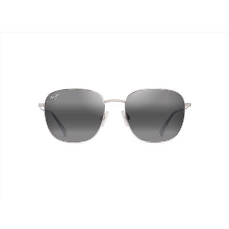 Maui Jim Olali AF Unisex Shiny Silver w/Black Frame Neutral Grey Lens Polarized Sunglasses