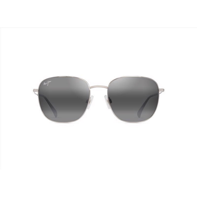 Maui Jim Olali AF Unisex Shiny Silver w/Black Frame Neutral Grey Lens Polarized Sunglasses
