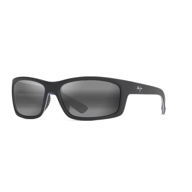 Maui Jim Kanaio Coast Unisex Matte Soft Black/White/Blue Frame Neutral Grey Lens Polarized Sunglasse