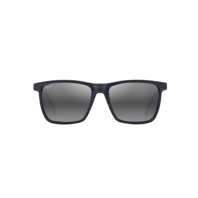 Maui Jim One Way Unisex Gray Stripe Frame Neutral Gray Lens Polarized Sunglasses