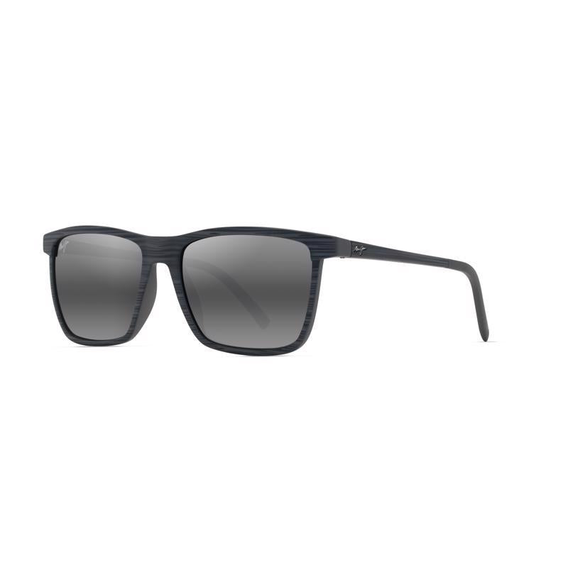 Maui Jim One Way Unisex Gray Stripe Frame Neutral Gray Lens Polarized Sunglasses