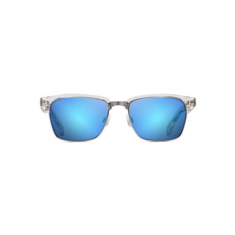 Maui Jim Kawika Unisex Crystal Frame Blue Hawaii Lens Polarized Sunglasses