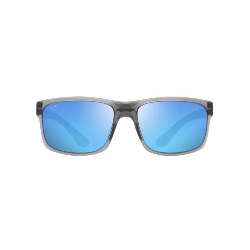 Maui Jim Pokowai Arch Unisex Translucent Matte Gray Frame Blue Hawaii Lens Polarized Sunglasses