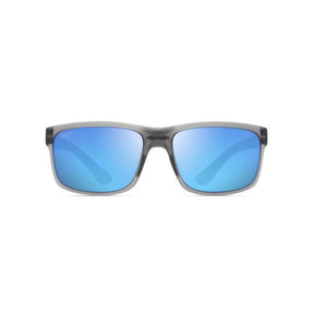 Maui Jim Pokowai Arch Unisex Translucent Matte Gray Frame Blue Hawaii Lens Polarized Sunglasses