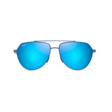 Maui Jim Waiwai Men's Matte Trans Blue Frame Blue Hawaii Lens Polarized Sunglasses