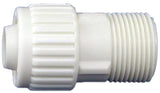 Flair-It 16872 Tube to Pipe Adapter, 3/4 in, PEX x MPT, Polyoxymethylene, White, 1/PK