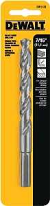 DEWALT DW1128 Jobber Drill Bit, 7/16 in Dia, 5.59 in OAL, Parabolic Flute, 7/16 in Dia Shank, Round Shank, Pack of 3