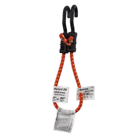 Keeper Zip Cord Multicolored Bungee Cord 20 in. L X 0.315 in. 1 pk, Pack of 10
