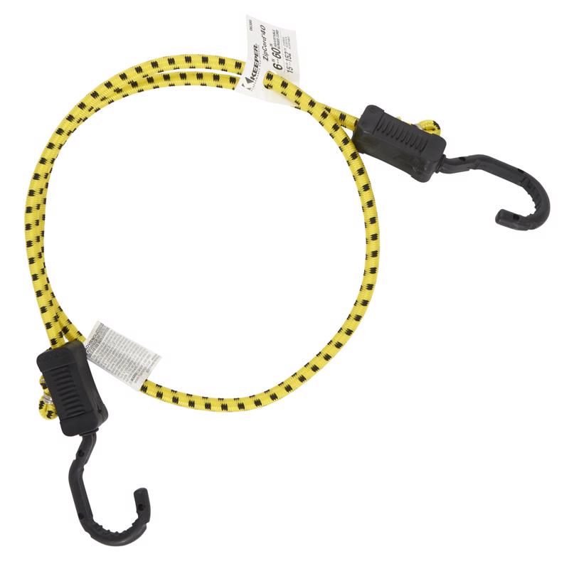 Keeper Zip Cord Yellow Bungee Cord 40 in. L X 0.315 in. 1 pk, Pack of 10