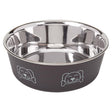 Proselect Espresso Stainless Steel 15 oz Pet Bowl For Dogs, Pack of 6