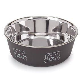 Proselect Espresso Stainless Steel 30 oz Pet Bowl For Dogs, Pack of 6