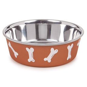 Proselect Copper Stainless Steel 30 oz Pet Bowl For Dogs, Pack of 6
