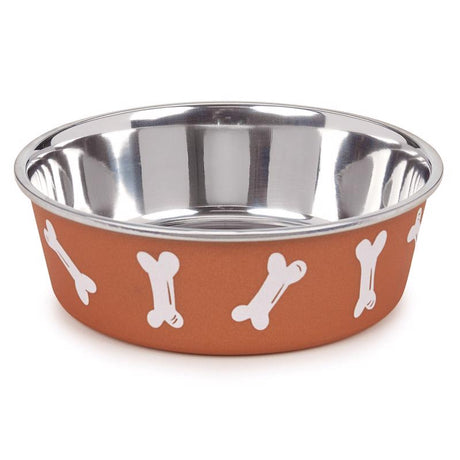 Proselect Copper Stainless Steel 30 oz Pet Bowl For Dogs, Pack of 6