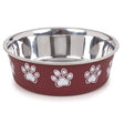 Proselect Merlot Stainless Steel 15 oz Pet Bowl For Dogs, Pack of 6