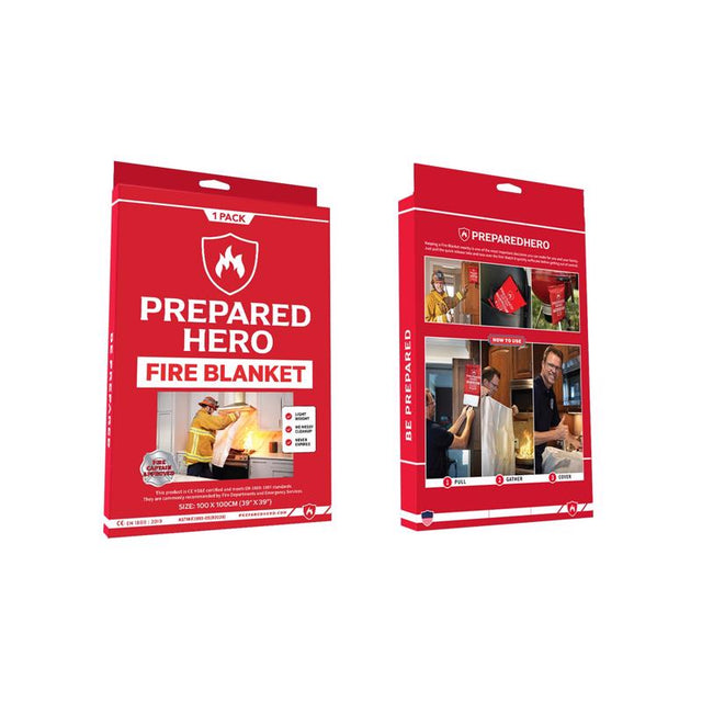 Prepared Hero Fire Blanket For Household, Pack of 7